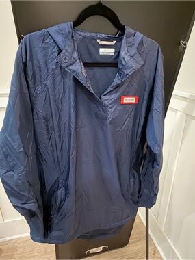 Columbia Navy Blue Lightweight Jacket with Hood